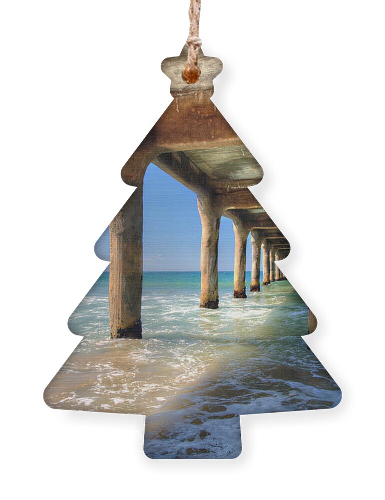 Pier Ornament featuring the photograph Swept Away by Joe Schofield