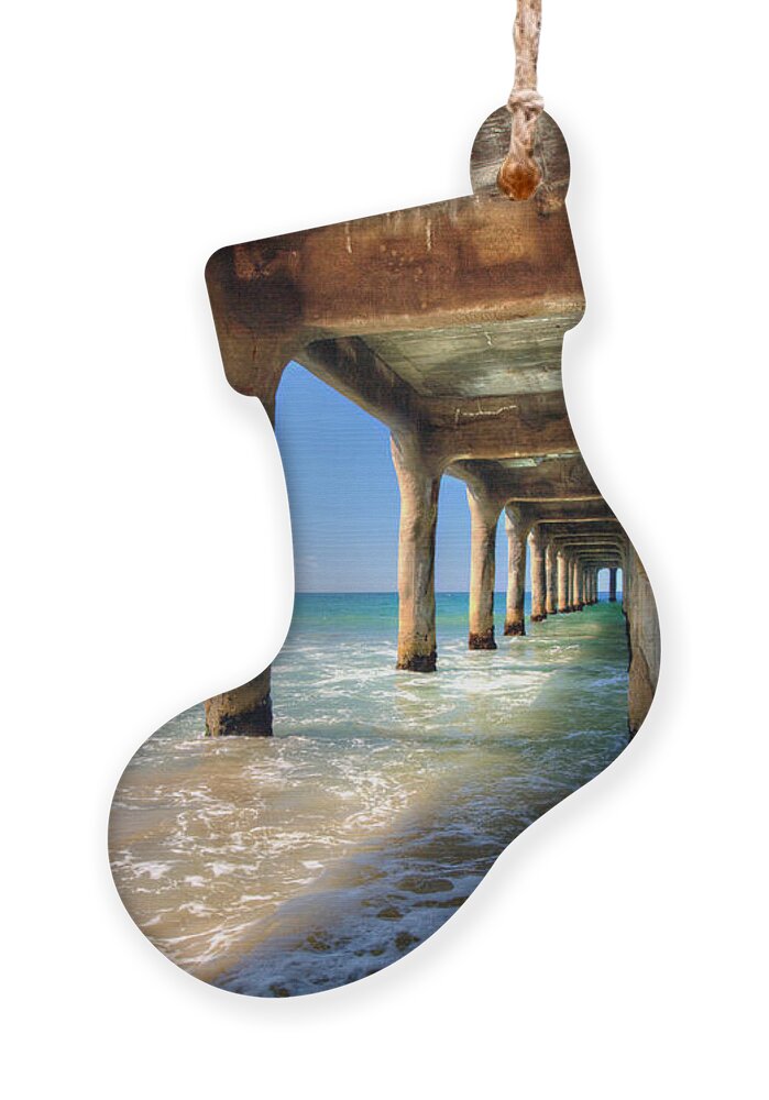 Pier Ornament featuring the photograph Swept Away by Joe Schofield