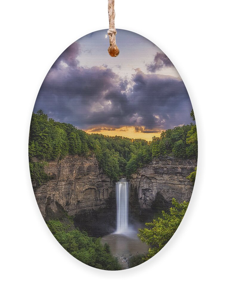Mark Papke Ornament featuring the photograph Taughannock at Dusk by Mark Papke
