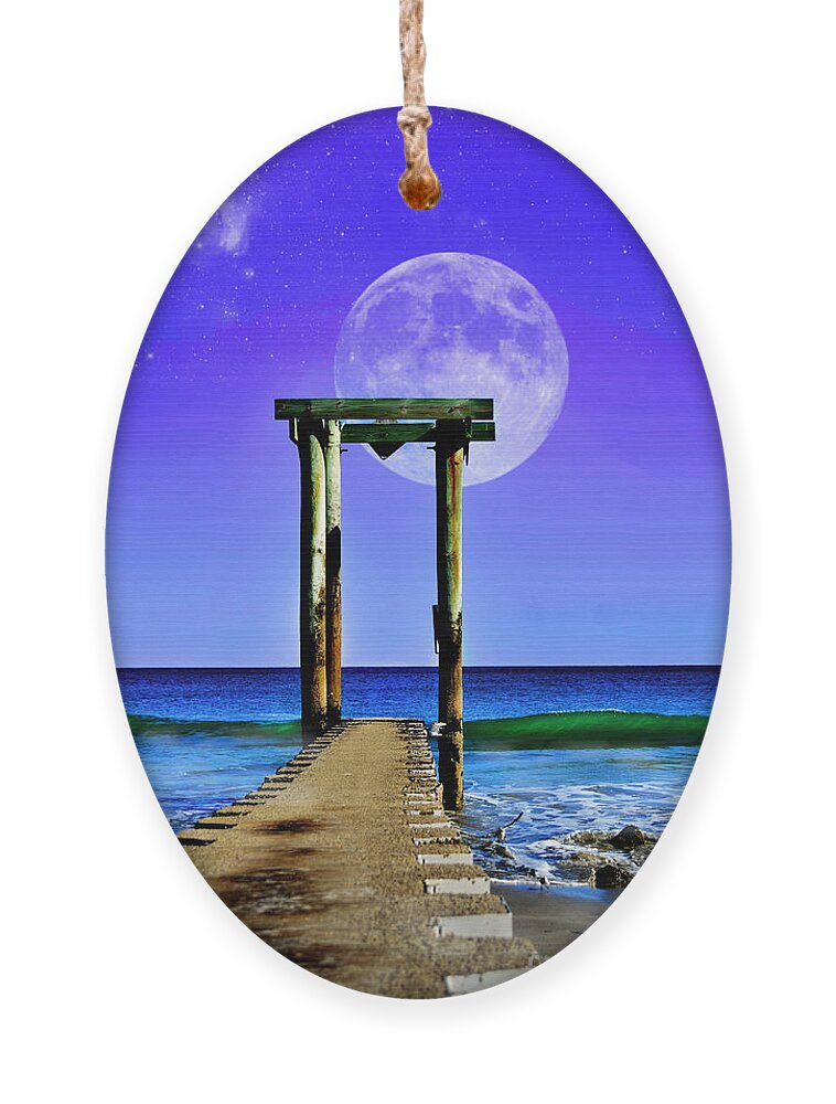 Scenic Ornament featuring the photograph Temple Of The Atlantic by Kathy Baccari