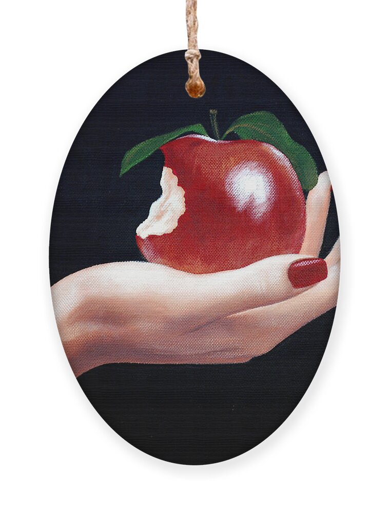Adam Ornament featuring the painting Temptation I by Glenn Pollard