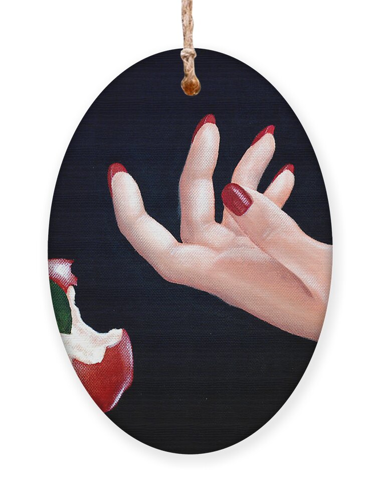 Adam Ornament featuring the painting Temptation II by Glenn Pollard
