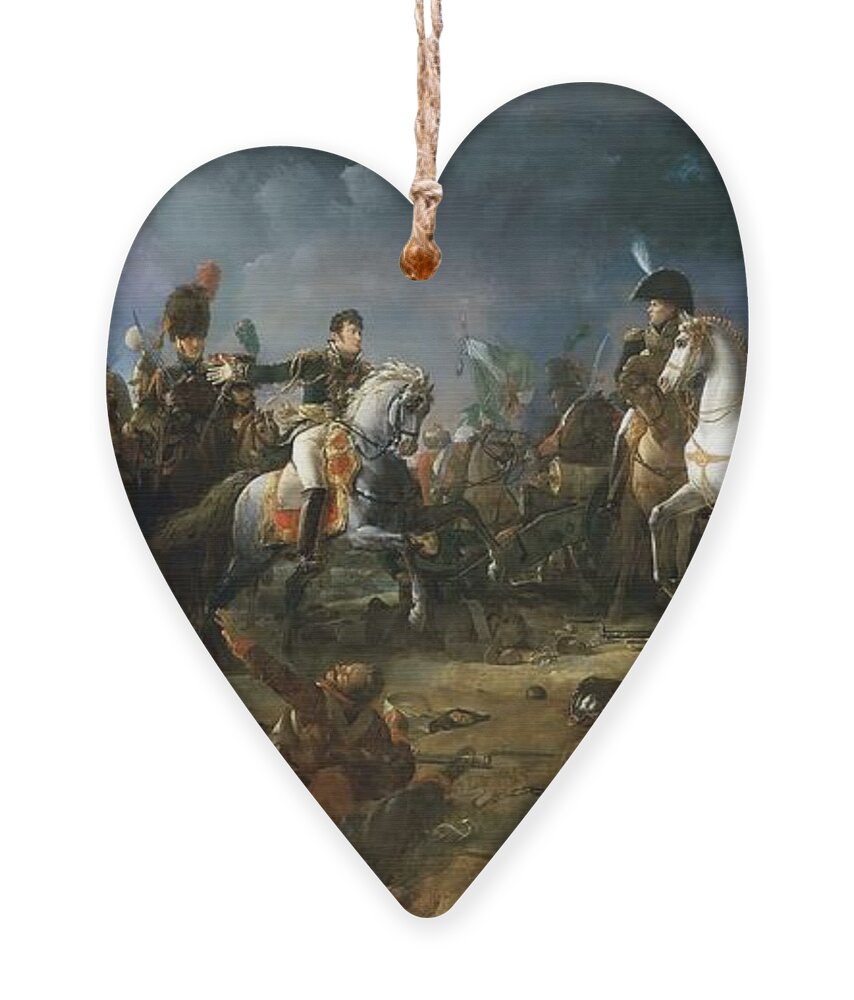 The Battle Of Austerlitz Ornament featuring the painting The Battle of Austerlitz by Baron Francois Gerard