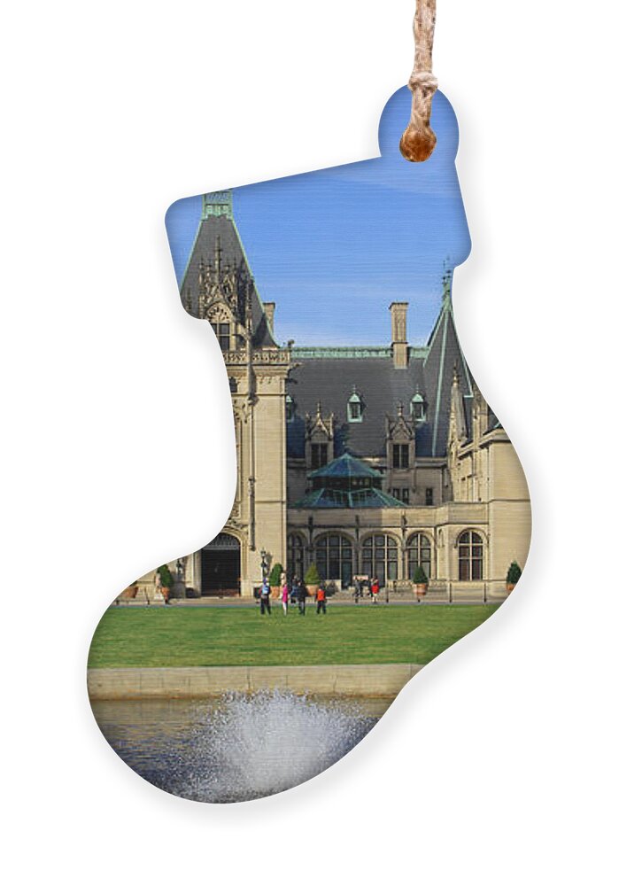 The Biltmore House Ornament featuring the photograph The Biltmore Estate - Asheville North Carolina by Mike McGlothlen