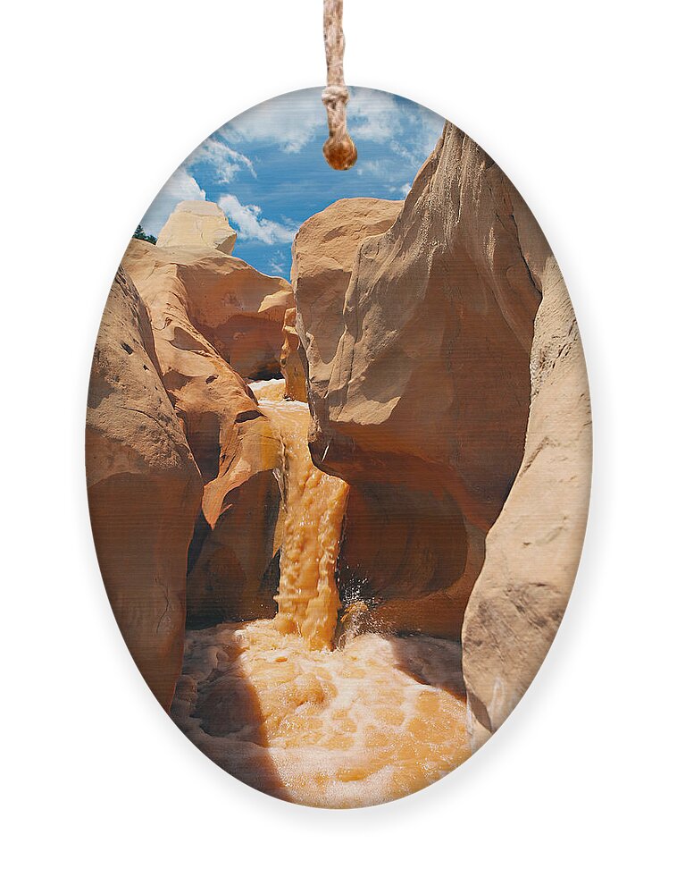 Slot Canyons Ornament featuring the photograph The Red Clay Faces of Willis Creek 2 by Joe Schofield