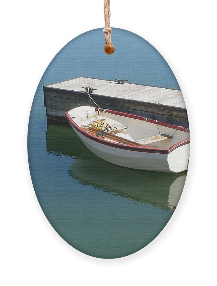 Dingy Ornament featuring the photograph The Dingy by Thomas Young