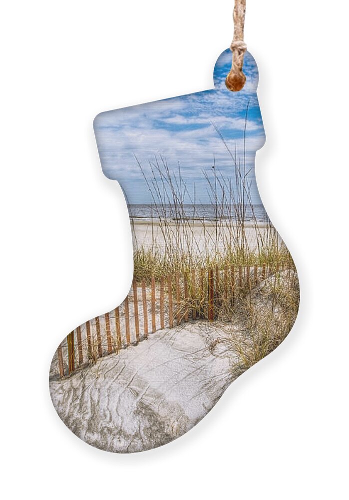 Clouds Ornament featuring the photograph The Dunes by Debra and Dave Vanderlaan