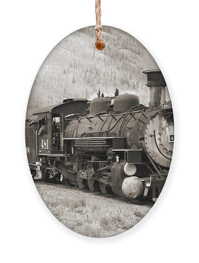Transportation Ornament featuring the photograph The Durango and Silverton by Mike McGlothlen