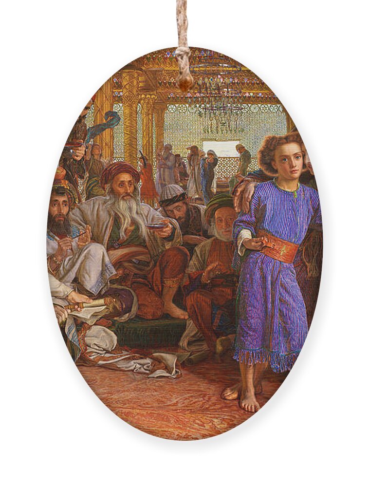 William Holman Hunt Ornament featuring the painting The Finding of the Saviour in the Temple by William Holman Hunt