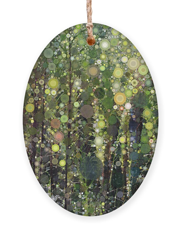 Digital Ornament featuring the digital art The Forest by Linda Bailey