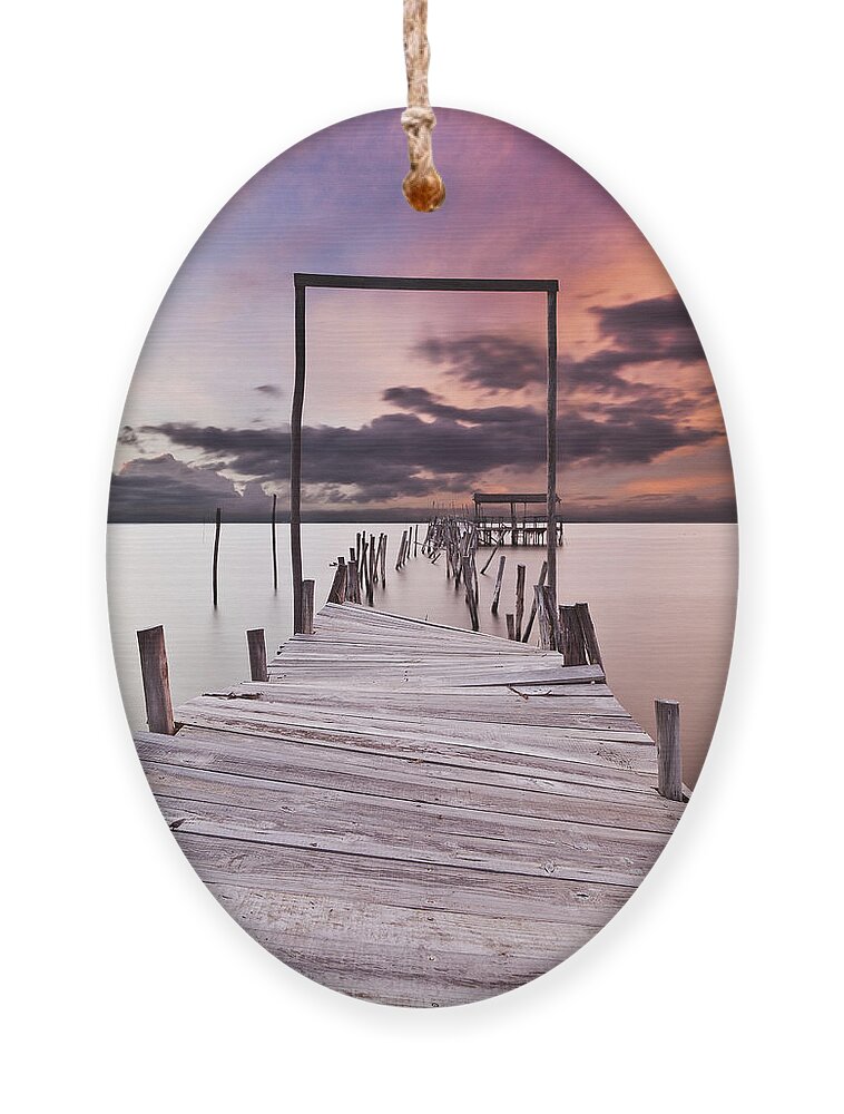 Pier Ornament featuring the photograph The gate by Jorge Maia