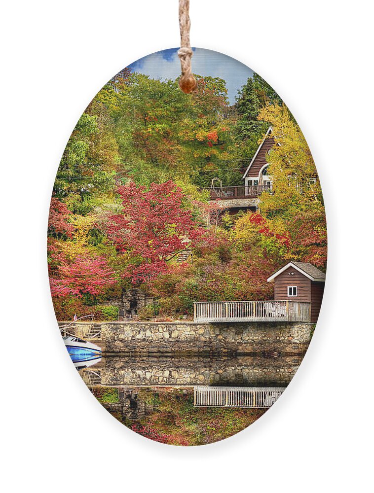 Scenic Ornament featuring the photograph The Good Life by Kathy Baccari