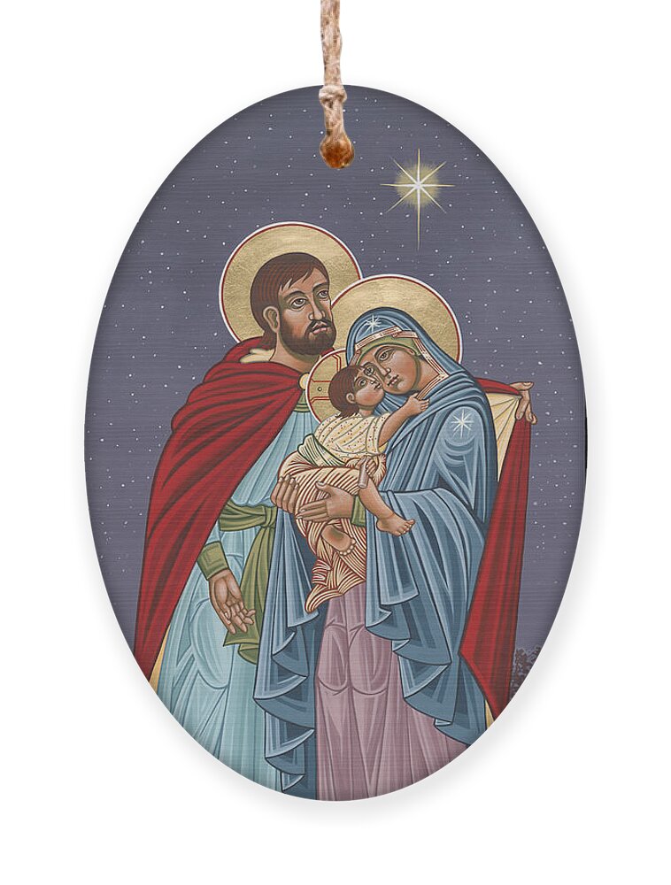 Bethlehem Ornament featuring the painting The Holy Family for the Holy Family Hospital of Bethlehem by William Hart McNichols