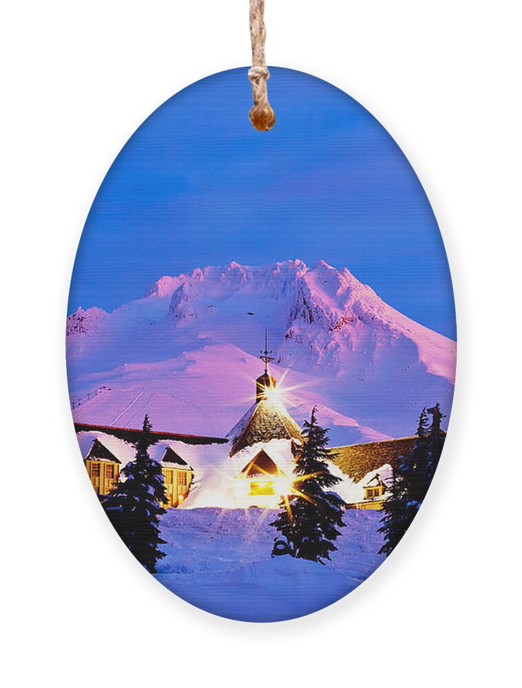 Timberline Lodge Ornament featuring the photograph The Last Sunrise by Darren White