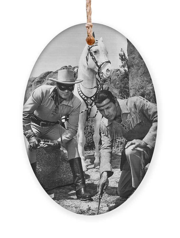 1950's Ornament featuring the photograph The Lone Ranger And Tonto by Underwood Archives