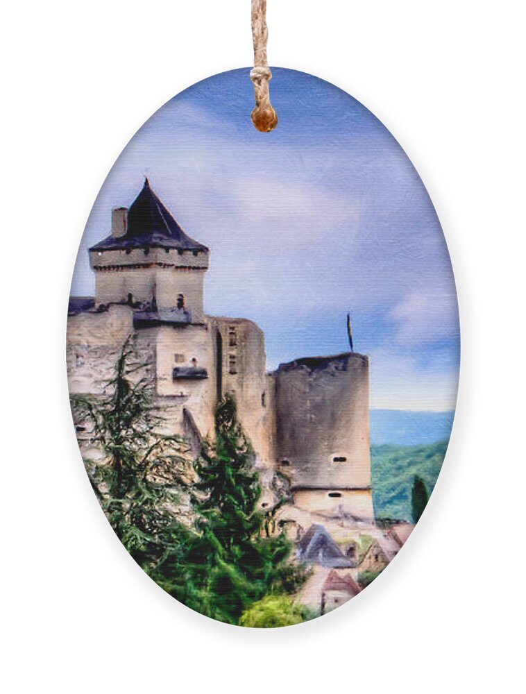 Cathar Ornament featuring the photograph The old Cathar Stronghold by Weston Westmoreland
