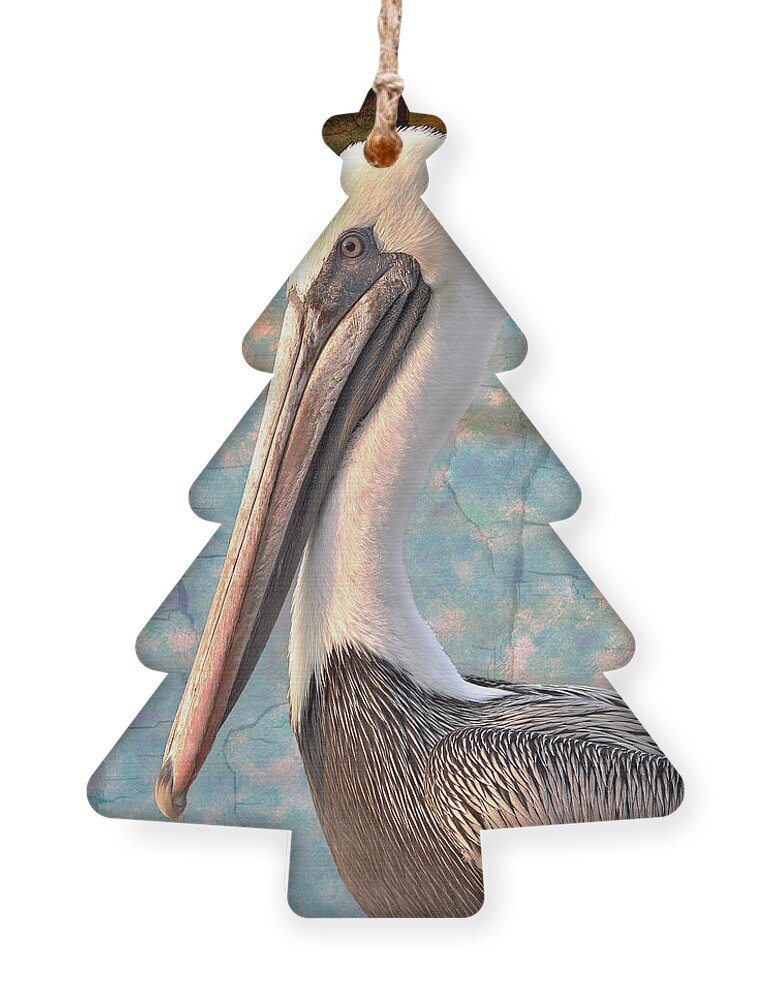 Pelican Ornament featuring the photograph The Prince by Debra and Dave Vanderlaan