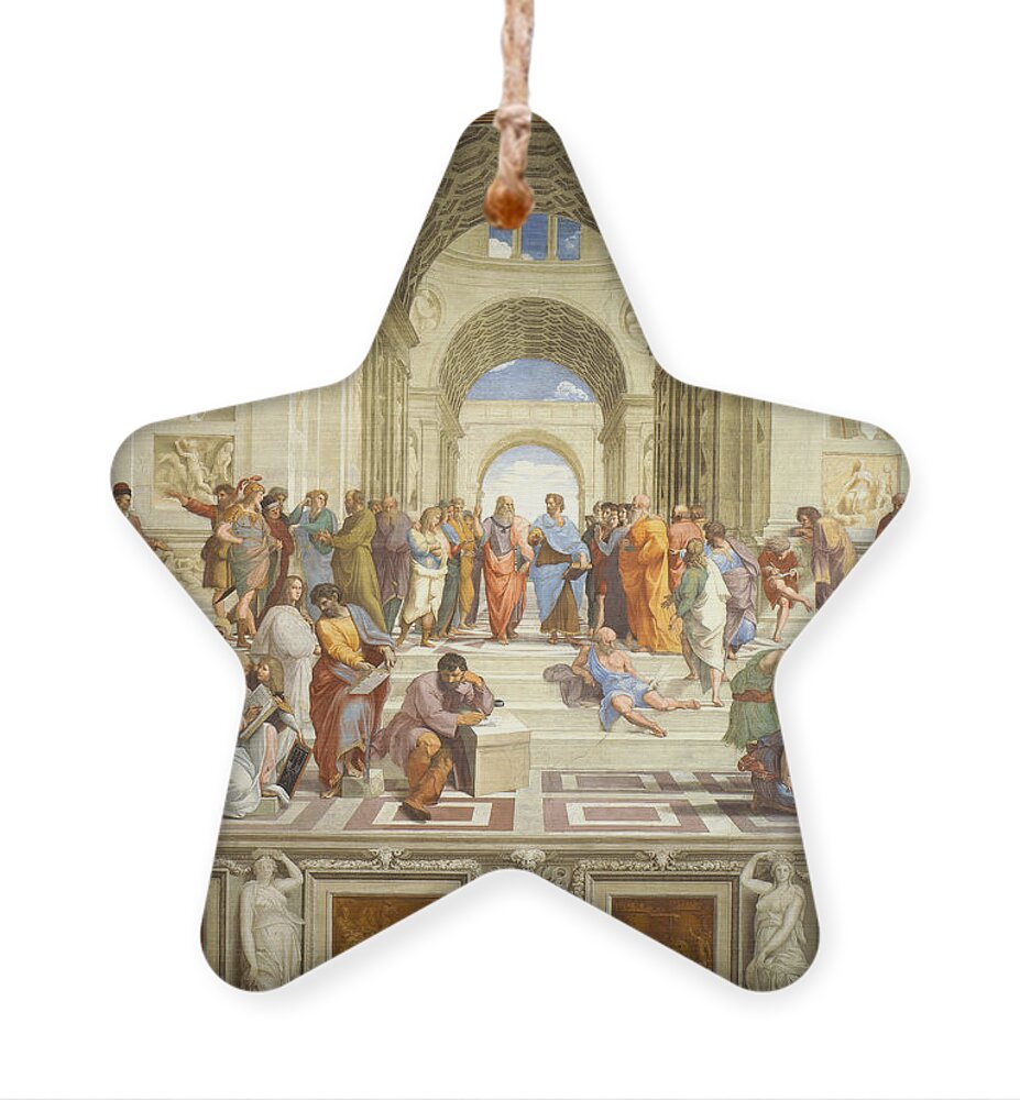 The School Of Athens Ornament featuring the painting The School of Athens by Raphael
