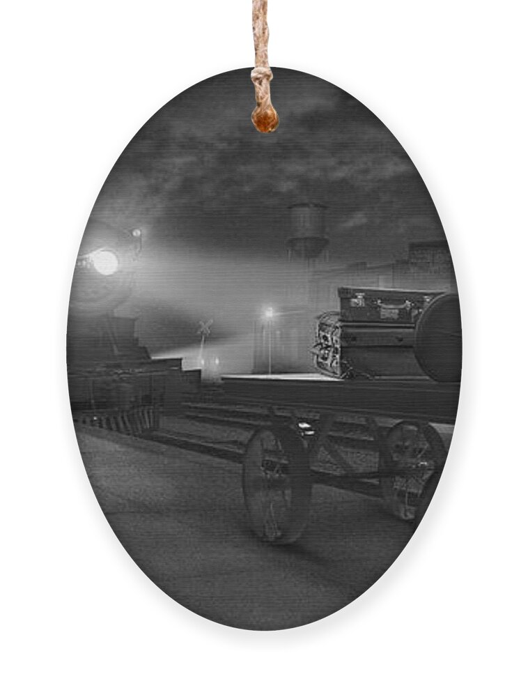 Transportation Ornament featuring the photograph The Station - Panoramic by Mike McGlothlen