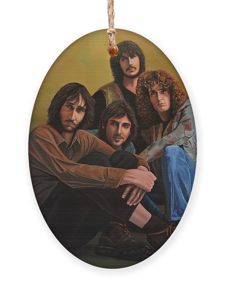 The Who Ornament featuring the painting The Who by Paul Meijering