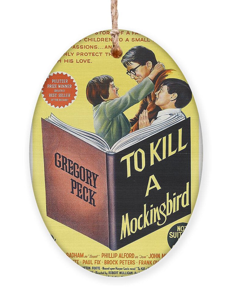 Movie Poster Ornament featuring the photograph To Kill a Mockingbird - 1962 by Georgia Clare