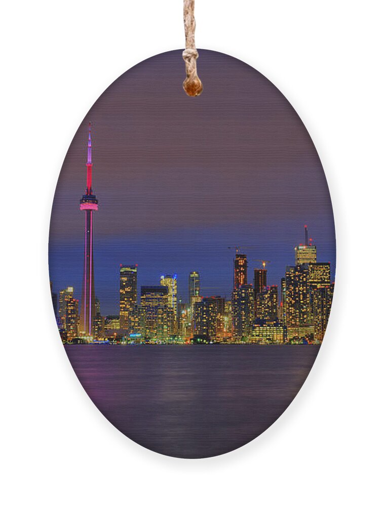 Nina Stavlund Ornament featuring the photograph Toronto by Night... by Nina Stavlund