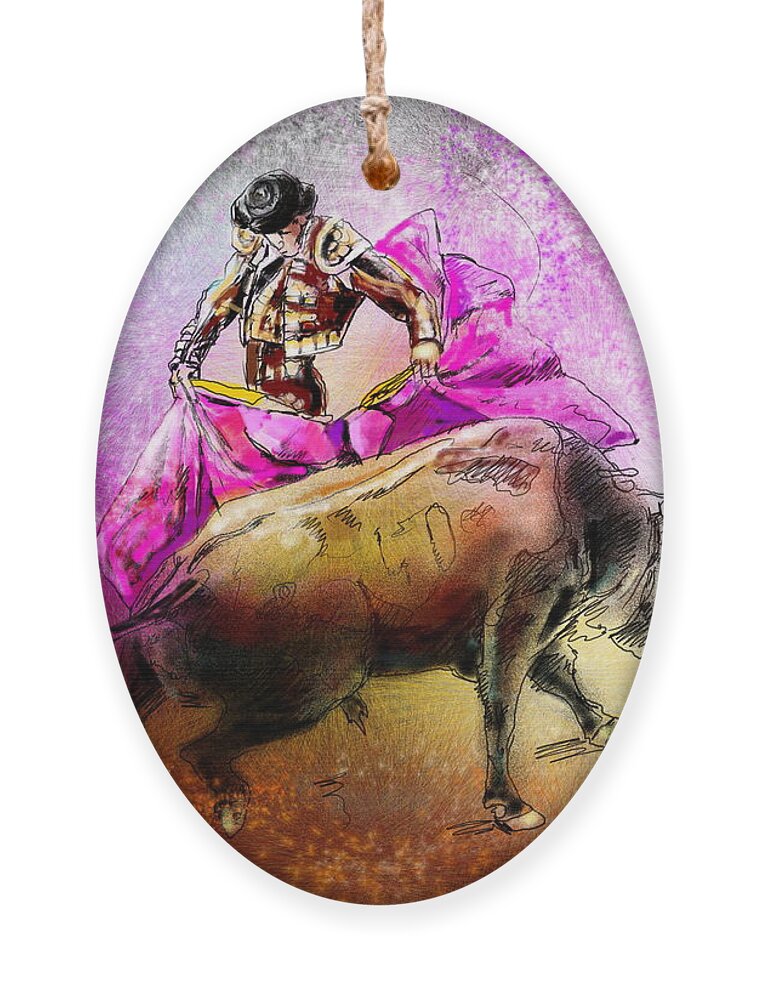 Animals Ornament featuring the painting Toroscape 38 by Miki De Goodaboom