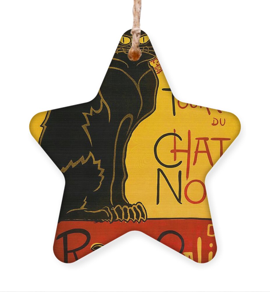 Art Nouveau Ornament featuring the painting Tournee Du Chat Noir by Theophile Steinlen