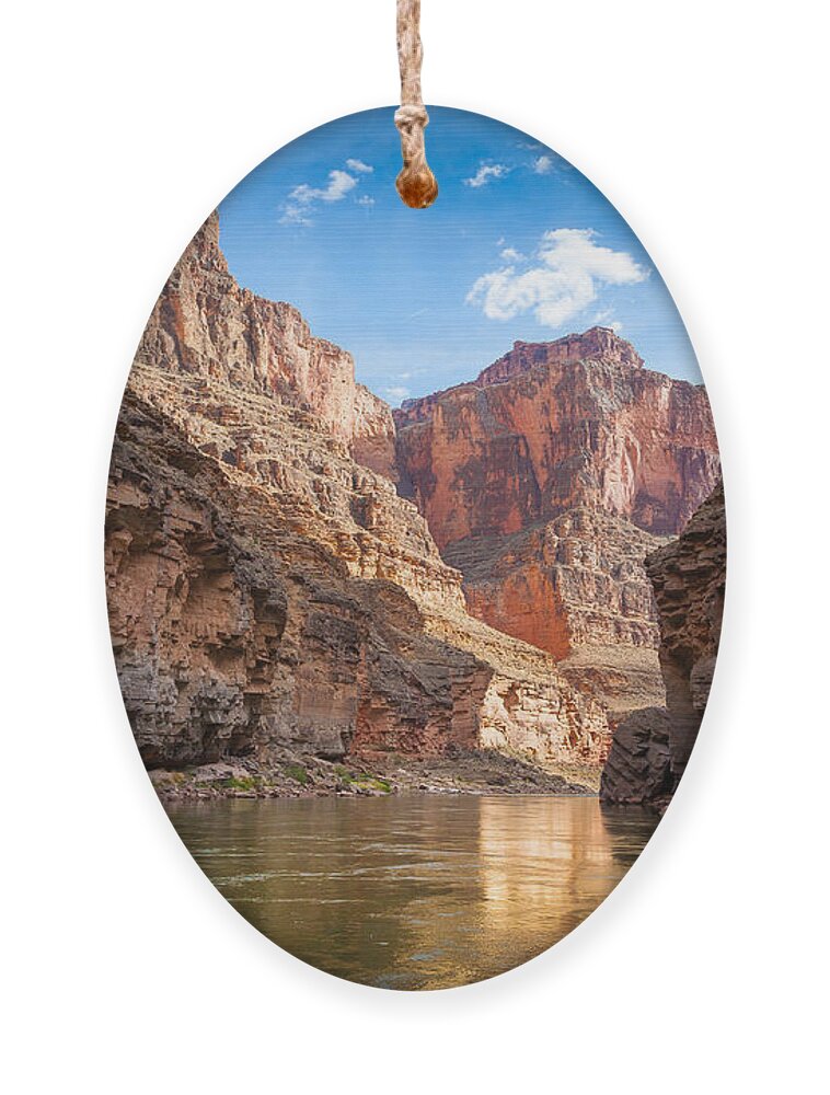 America Ornament featuring the photograph Towering Walls by Inge Johnsson