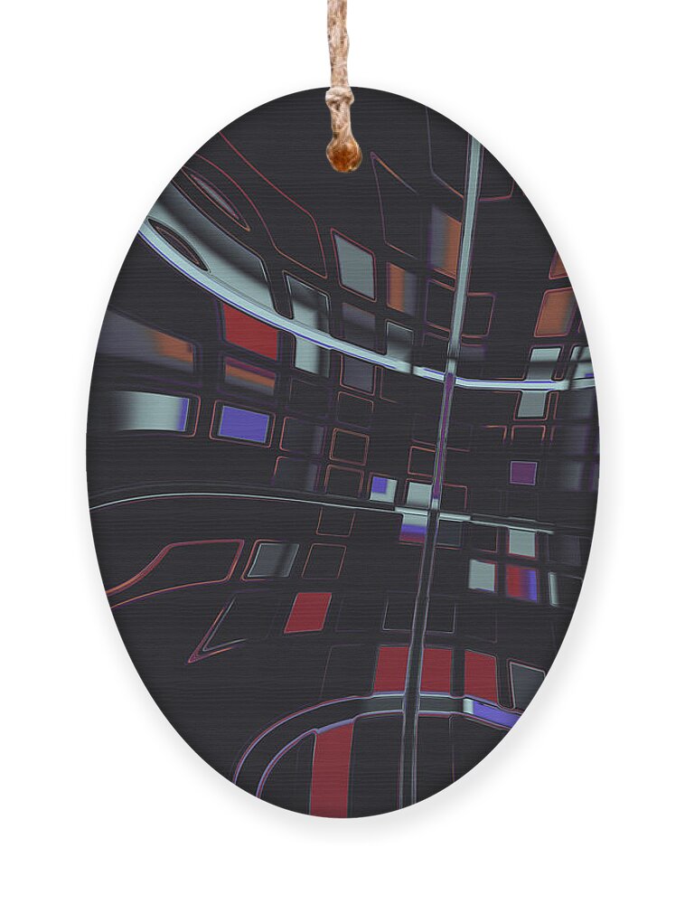 Abstract Ornament featuring the digital art Turmoil by Judi Suni Hall