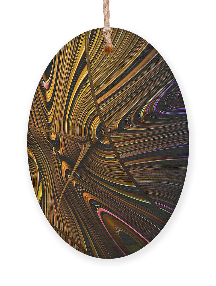 Abstract Ornament featuring the digital art Turning Cold by Judi Suni Hall