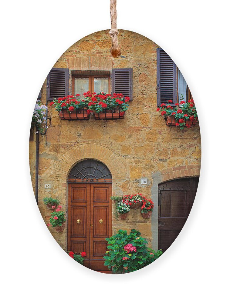 Europe Ornament featuring the photograph Tuscan Homes by Inge Johnsson