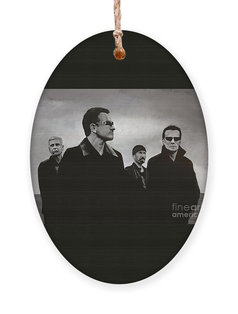 U2 Ornament featuring the painting U2 by Paul Meijering