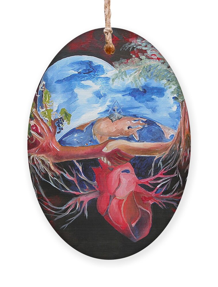 Unity Ornament featuring the painting Unity by Jennifer Page