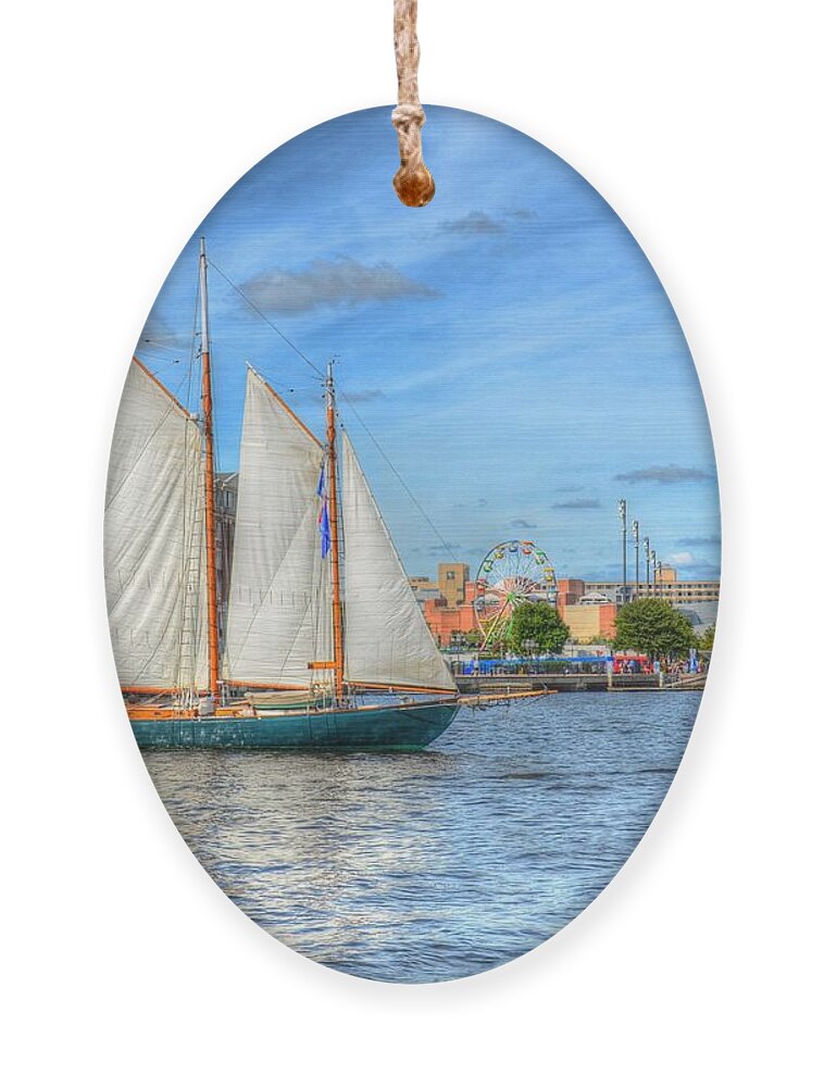 Sail Ornament featuring the photograph Urban Sailing by Debbi Granruth