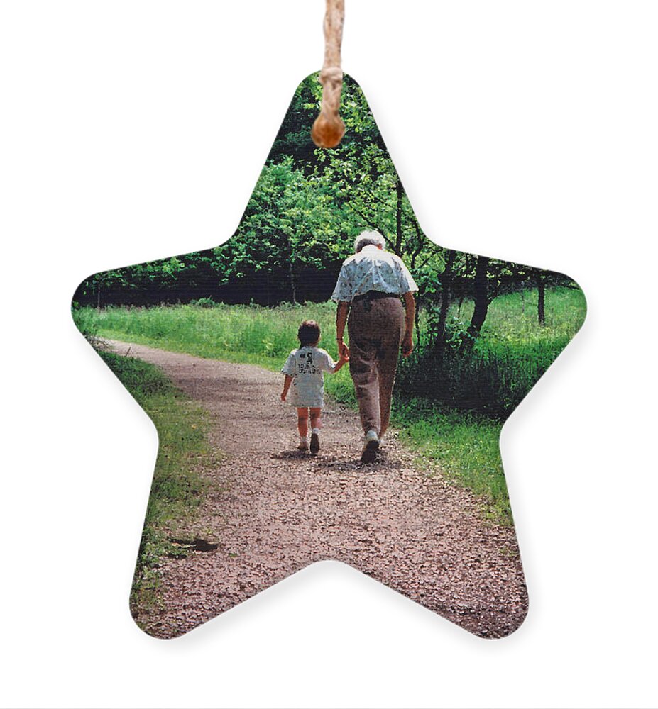 Woman Ornament featuring the photograph Walking with Grandma by Karen Adams