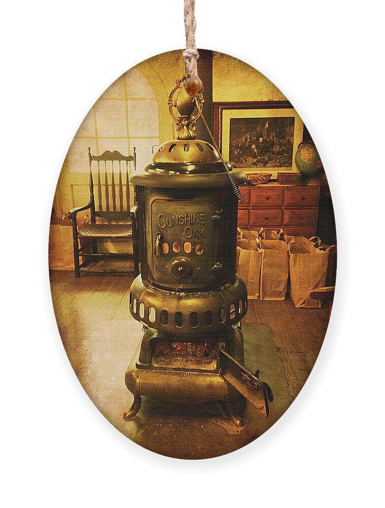 Stove Ornament featuring the photograph Warming the Place Up by Richard Reeve