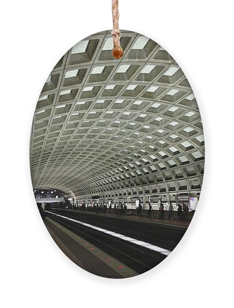 Washington Ornament featuring the photograph Washington Metro by Richard Reeve