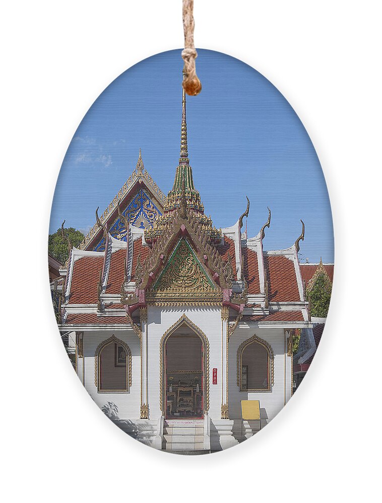 Temple Ornament featuring the photograph Wat Maha Pruettharam Four Gable Walls Temple DTHB024 by Gerry Gantt
