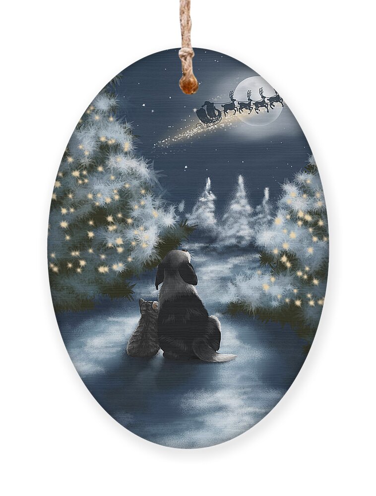 Christmas Ornament featuring the painting We are so good by Veronica Minozzi