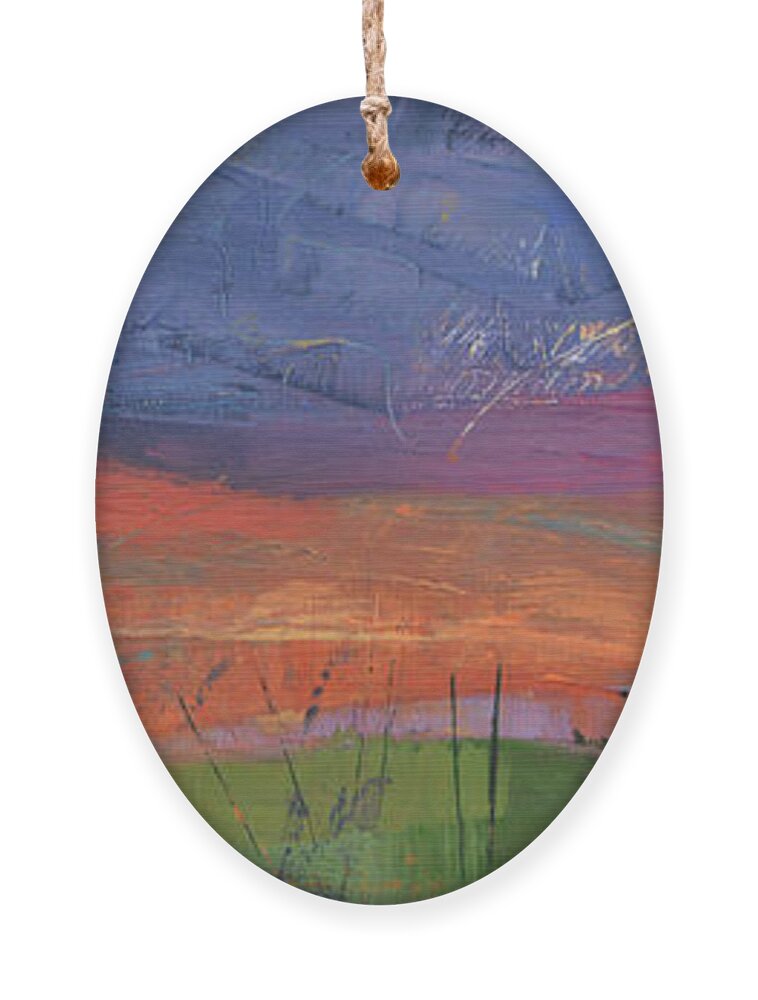 Sunrise Ornament featuring the painting What if there's more by Linda Bailey