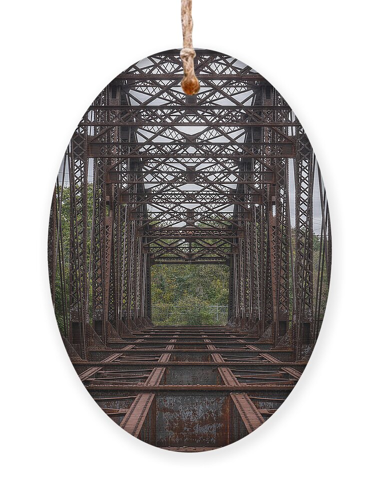 Bridge Ornament featuring the photograph Whitford Railway Truss Bridge by Richard Reeve