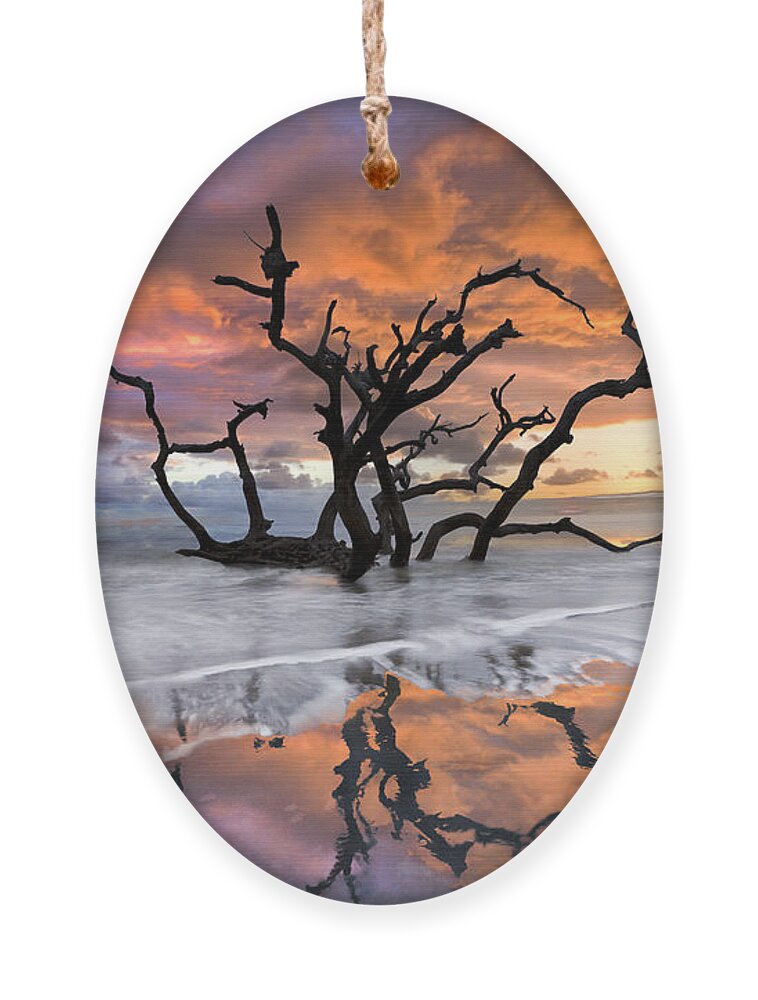 Clouds Ornament featuring the photograph Wildfire by Debra and Dave Vanderlaan