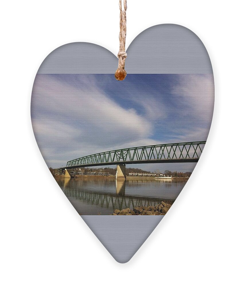 Hometown Ornament featuring the digital art Williamstown WV My Hometown by Matthew Seufer
