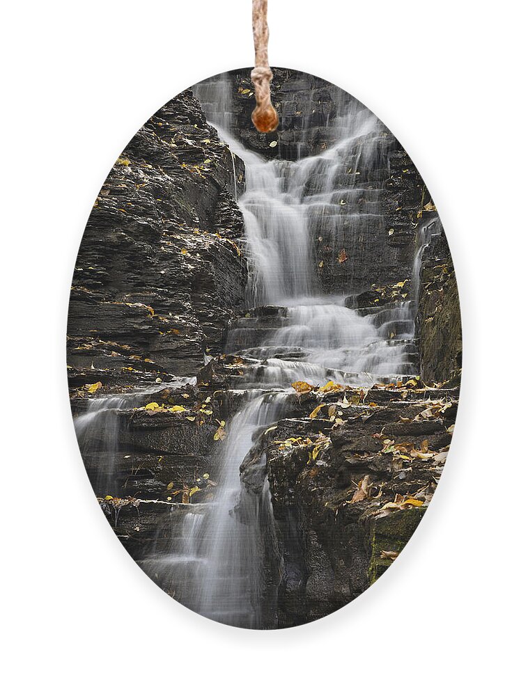 Buttermilk Falls Ornament featuring the photograph Winding Waterfall by Christina Rollo