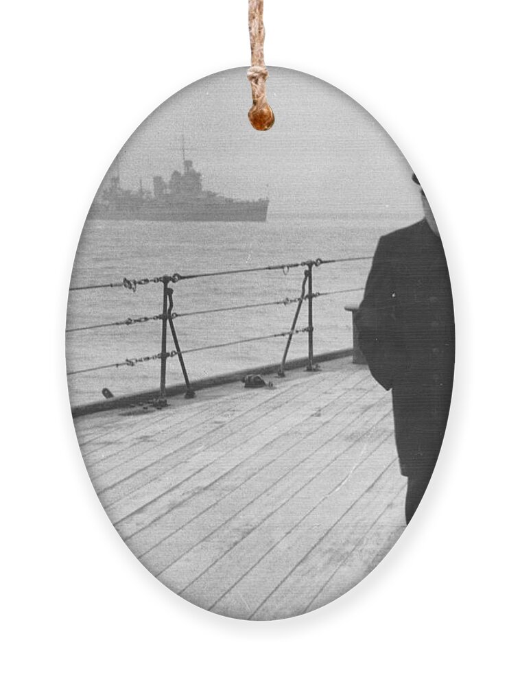 Churchill Ornament featuring the photograph Winston Churchill by English Photographer