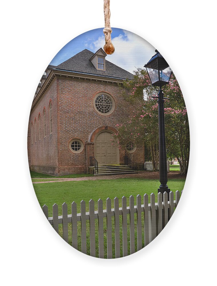 William & Mary Ornament featuring the photograph Wren Chapel at William and Mary by Jerry Gammon