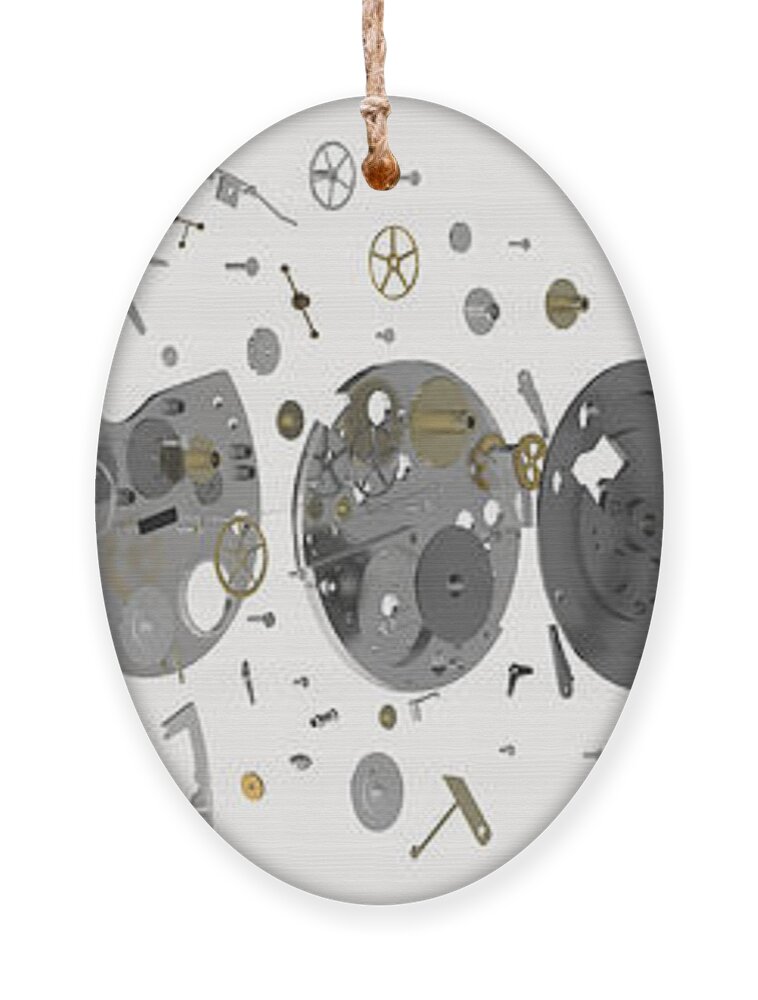 Arrangement Ornament featuring the photograph Wristwatch, Exploded-view Diagram by Nikid Design Ltd / Dorling Kindersley