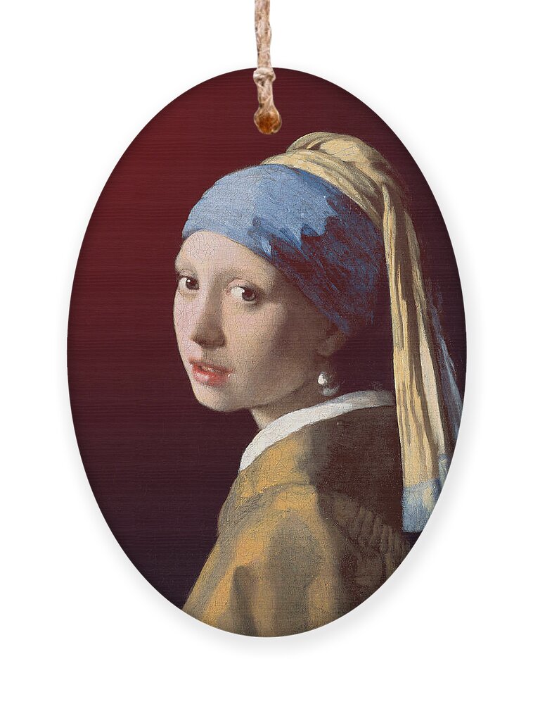 Johannes Vermeer Painting Ornament featuring the painting Young Lady by David Bridburg