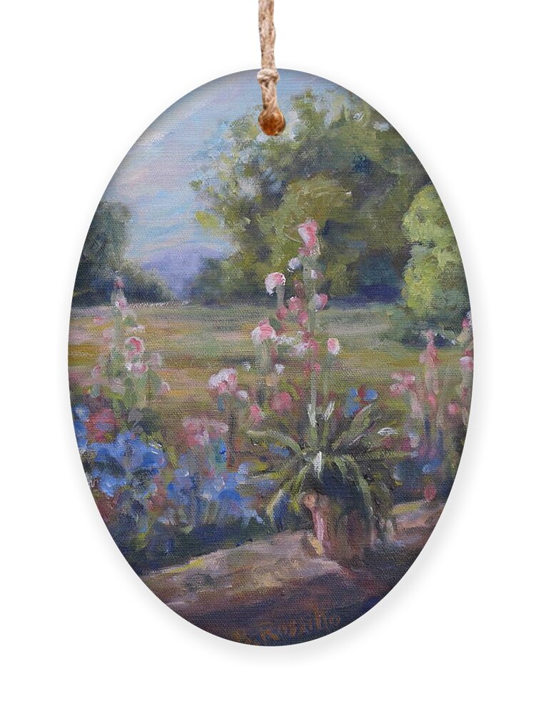 Oil Painting Ornament featuring the painting Across the Meadow #2 by B Rossitto
